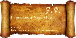 Franciscy Vaszilia névjegykártya